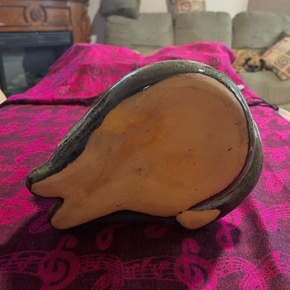 Vintage David Stewart glazed pottery Cat Planter - Picture 13 of 16